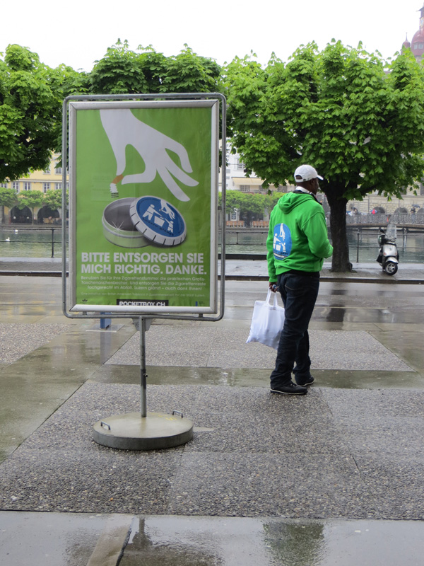 Luzern glänzt – gegen Littering von Zigarettenstummel