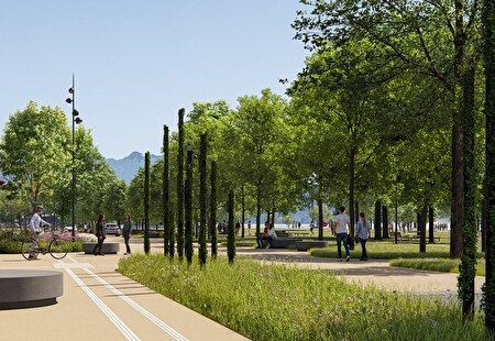 Visuelle Darstellung der neuen Lidostrasse.