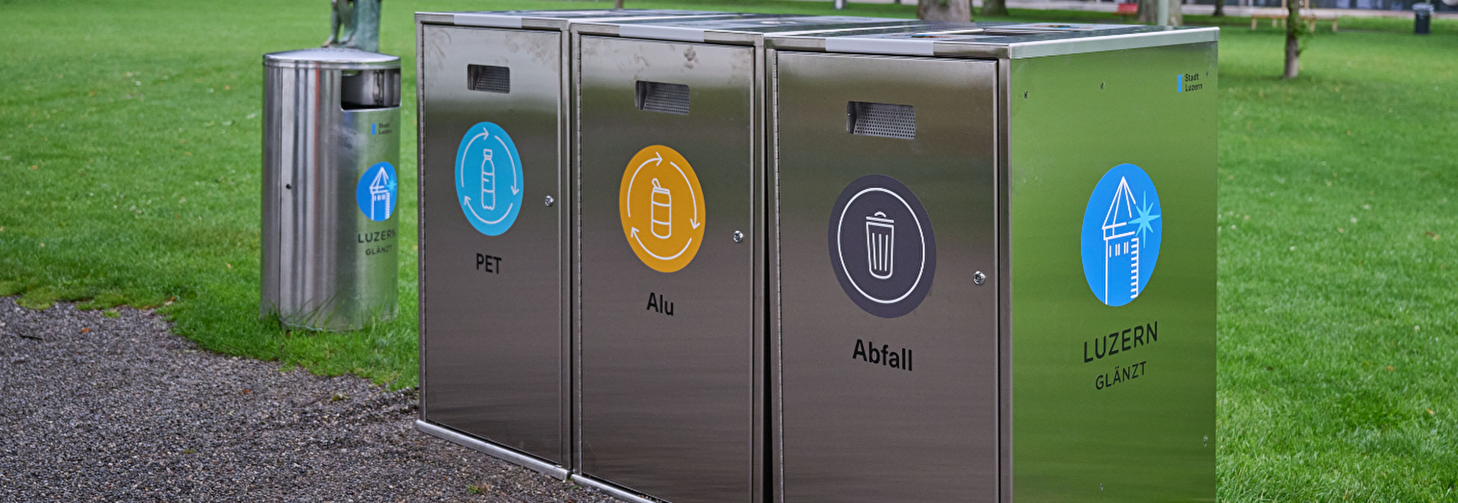 Lidowiese: Neue Recyclingstationen mit Abfalltrennung (Bild: Roberto Conciatori)