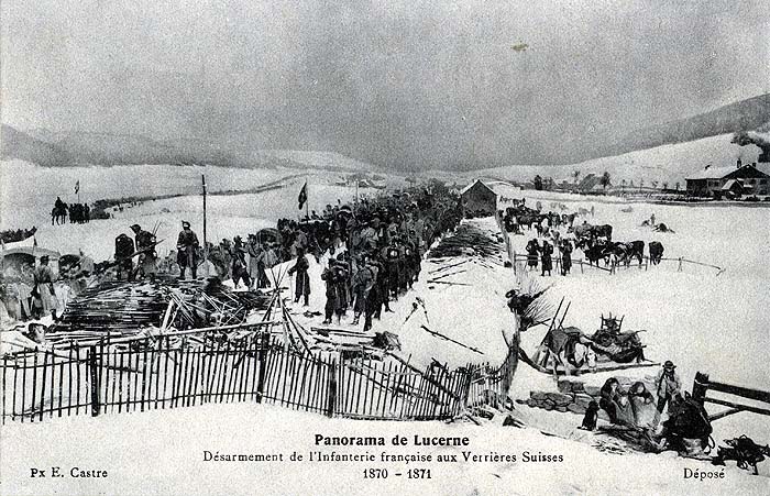 Waffenabgabe an der Grenze.