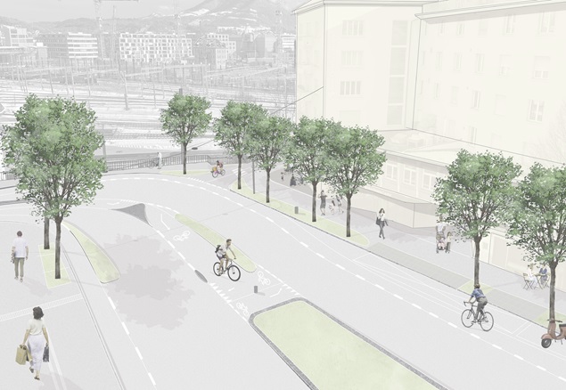 Einmündung Zentralstrasse 1 Neu