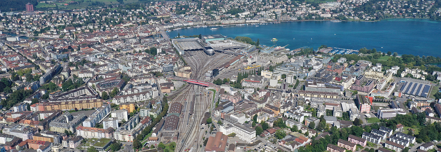 Luftbild Bahnhof Luzern