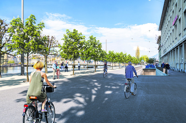 Visualisierung der neuen Velostation, Eingang