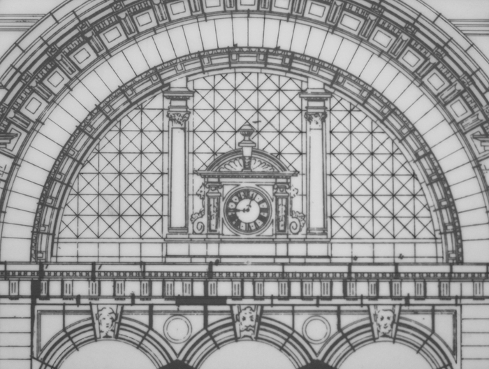 Die Vorgängeruhr in den Bauplänen von 1894 zeigt ebenfalls exakt 09.03.