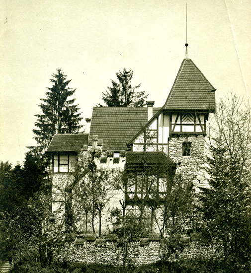 Das Schloss Thorenberg wurde Mitte des 19. Jahrhunderts auf dem Fundament der alten Burg Thorenberg neu erbaut.