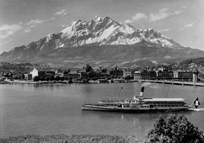 Blick von Schweizerhofquai Richtung Pilatus, nach 1933