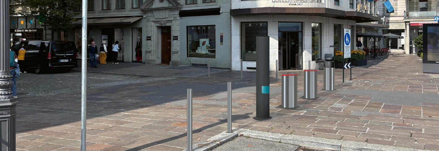 Visualisierung Senkpolleranlagen Kapellplatz Luzern