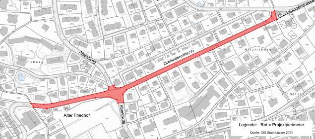 Perimeter Gesamtprojekt Dreilindenstrasse