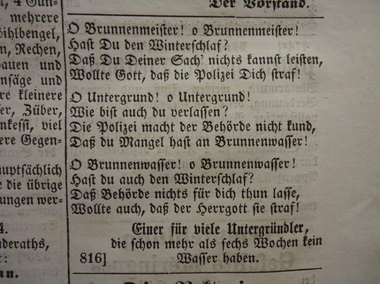 Missstände waren die Triebfeder für die Gründung des ältesten Quartiervereins Luzerns. Wahrscheinlich wurde in dieser Angelegenheit zum letzten Mal ad hoc beim Stadtrat reklamiert. Die nachfolgenden Eingaben wurden mit dem Vereinsnamen „Wächter am Gütsch“ unterzeichnet.