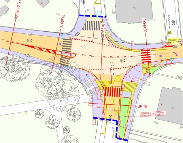 Projektierter Knoten Abendweg