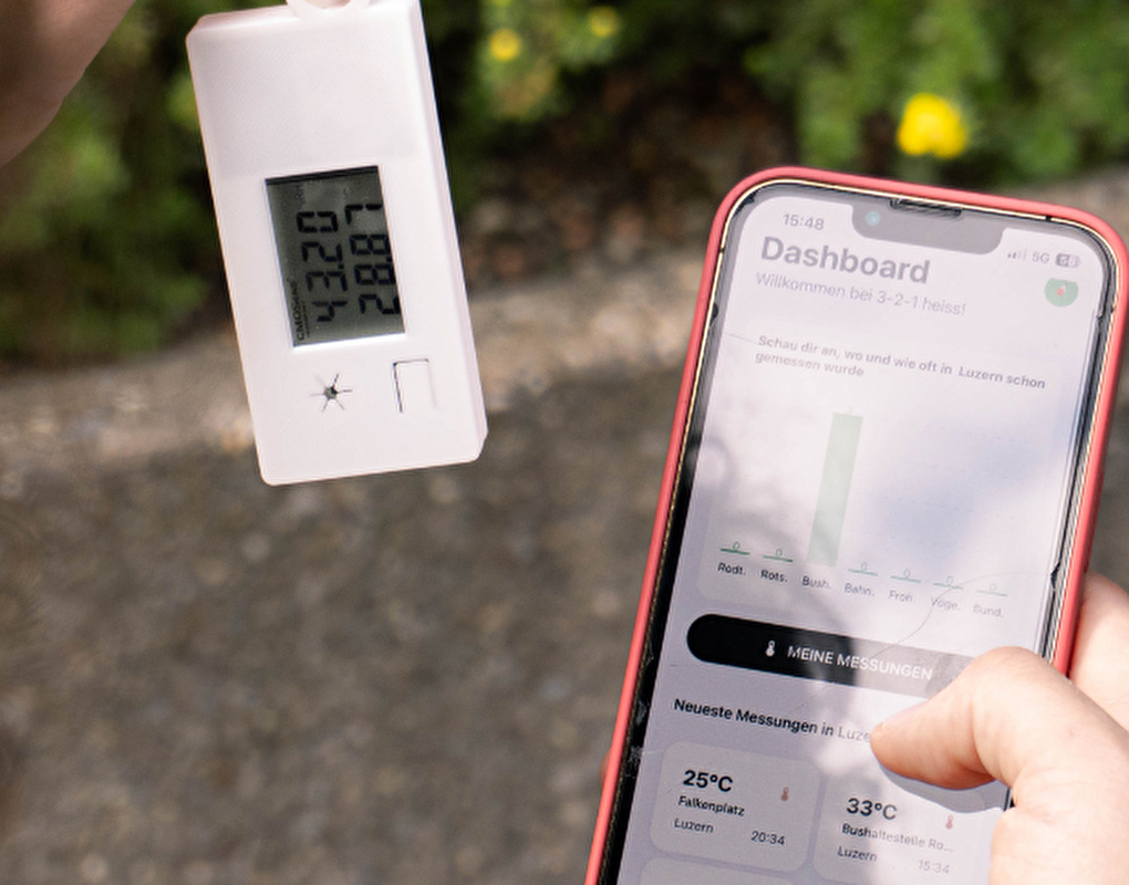 Foto Messung Temperatur und Erfassung mit App