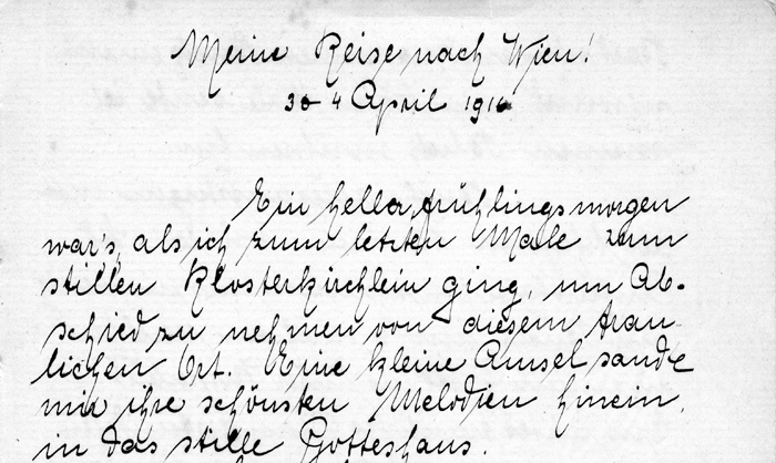 Ausschnitt aus Hanna Elmigers Tagebuch.