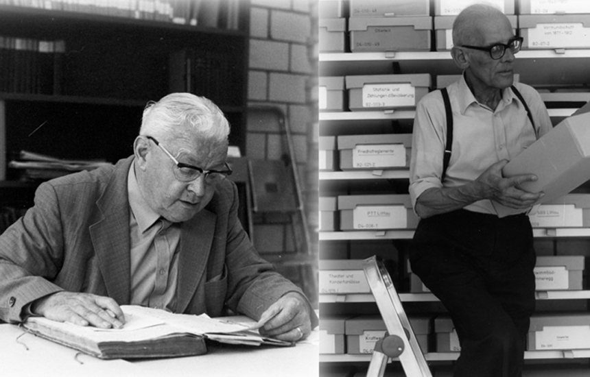 Alt Posthalter Josef Bieri und der Reussbühler Chronist Alfred Bucher ergänzten das Littauer Archiv mit historischem Material und reorganisierten die Bestände.