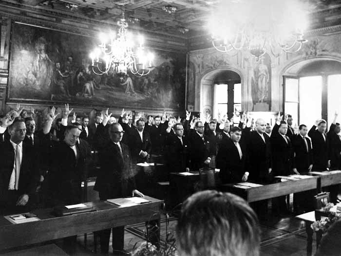 Der Grosse Stadtrat war 1967 noch eine exklusive Männergesellschaft.