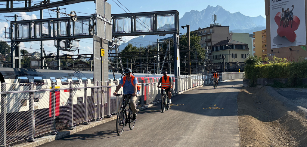 «Gleis Null»: Die neue Veloverbindung zum Bahnhof Luzern
