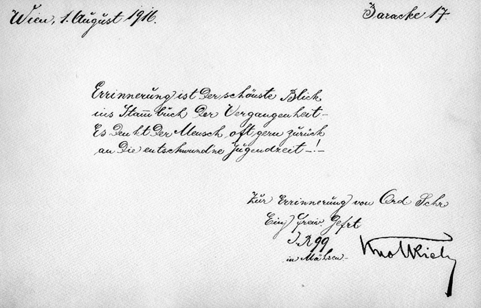 Zum Nationalfeiertag widmete Ihr Kurt Ried ein Gedicht. 