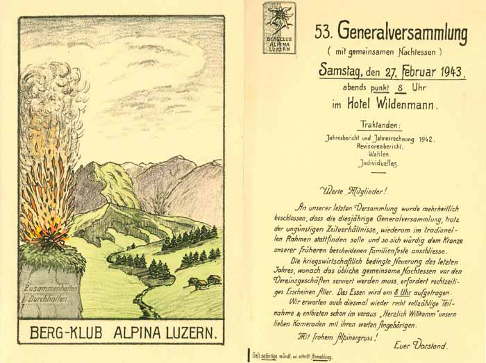 Das gesellige Zusammenleben abseits der grossen Touren kam selbst in Krisenzeiten nicht zu kurz.