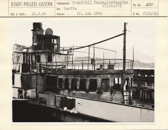 Das nach der englischen Königin benannte Dampfschiff war von 1872 bis zum Brand 1942 auf dem See unterwegs.
