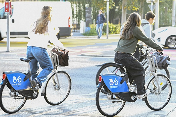 nextbike-Velos in der Stadt Luzern.