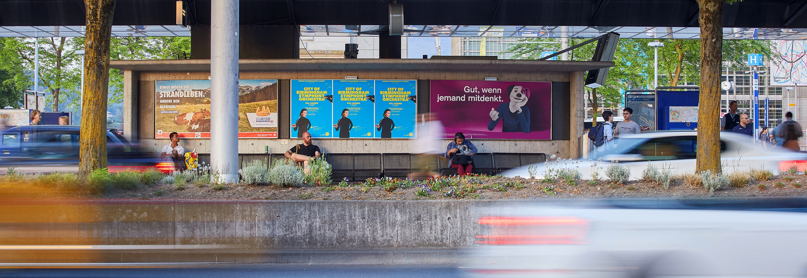 Plakatstellen für Fremdwerbung