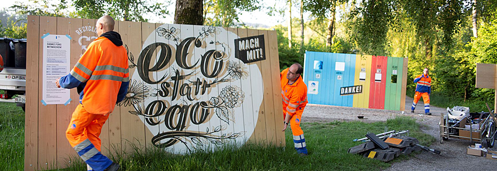 Ufschötti Recycling Pilotversuch