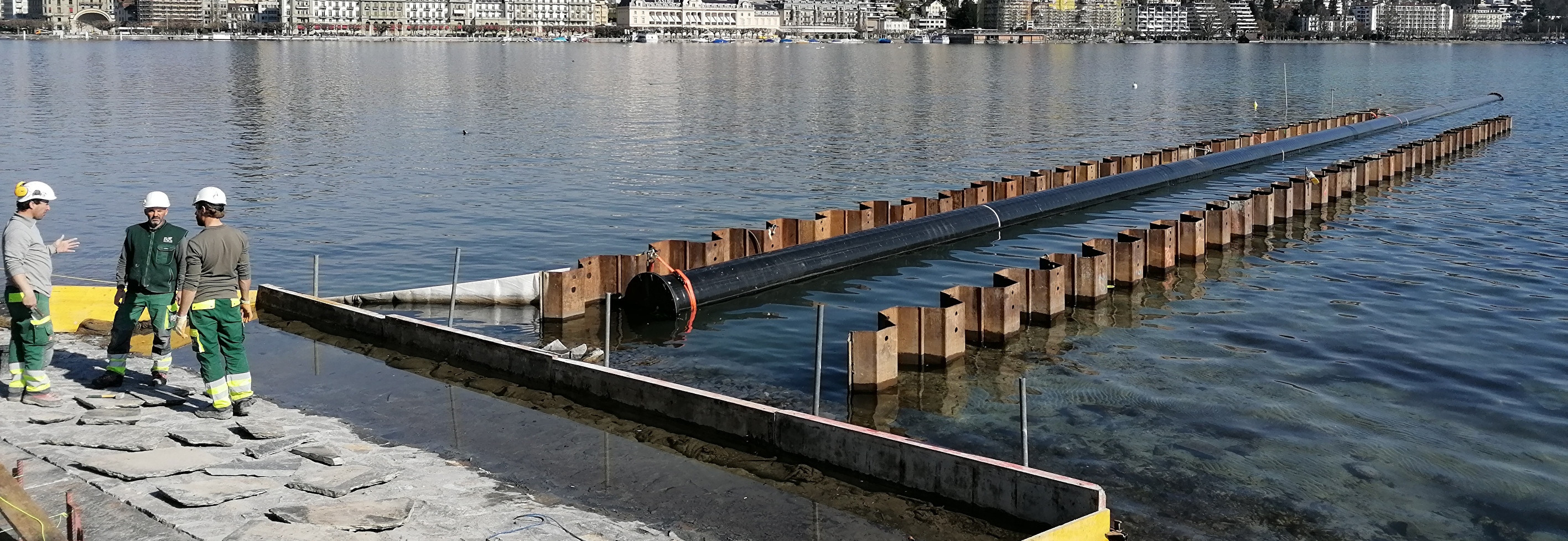 Leitung für die See-Energie-Zentrale Inseliquai