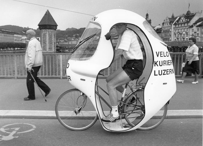 Luzern erhielt 1988 den ersten ausschliesslich von Velofahrern und -fahrerinnen betriebenen Kurierdienst der Schweiz