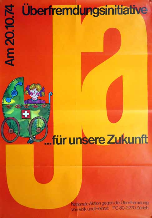 Auftraggeber: Nationale Aktion gegen die Überfremdung von Volk und Heimat.