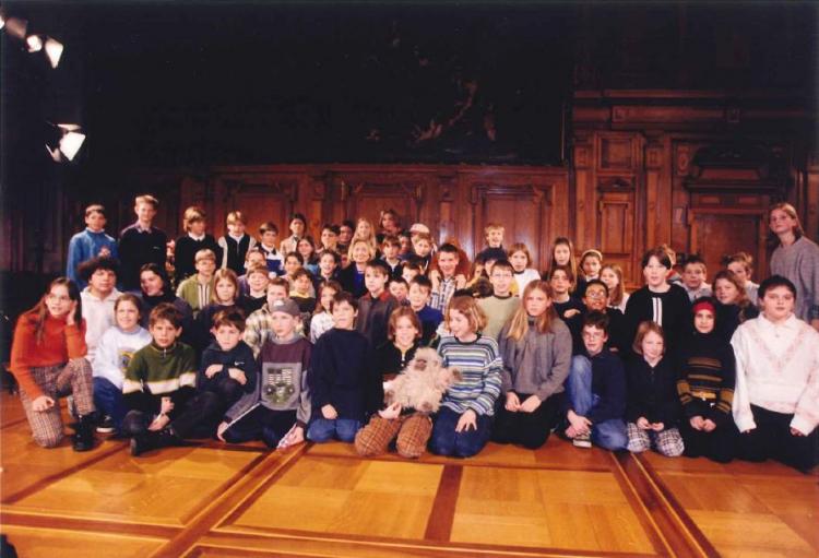 Offizielles Gruppenfoto KIPA mit Hillary Clinton, Januar 1998