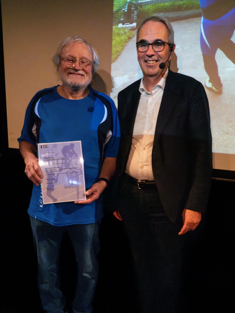 Pino Pilotto, LC Luzern zusammen mit Stadtpräsident Beat Züsli