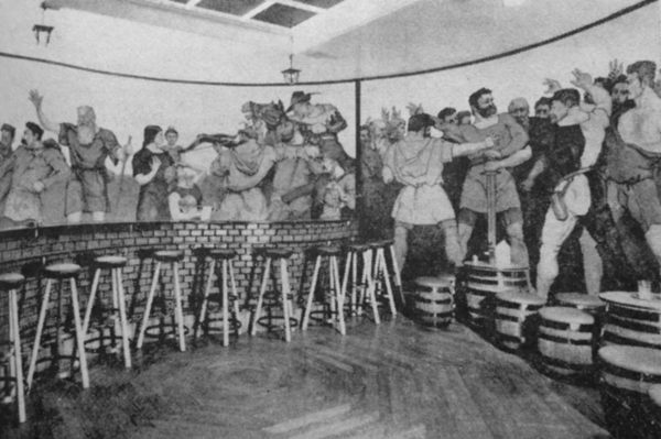 Erweitert wurde der Betrieb 1959 durch die Erstellung einer Bar in der ehemaligen Wandelhalle. Die Gemälde Jean Rengglis bildeten nach ihrer Restaurierung dafür die Kulisse.