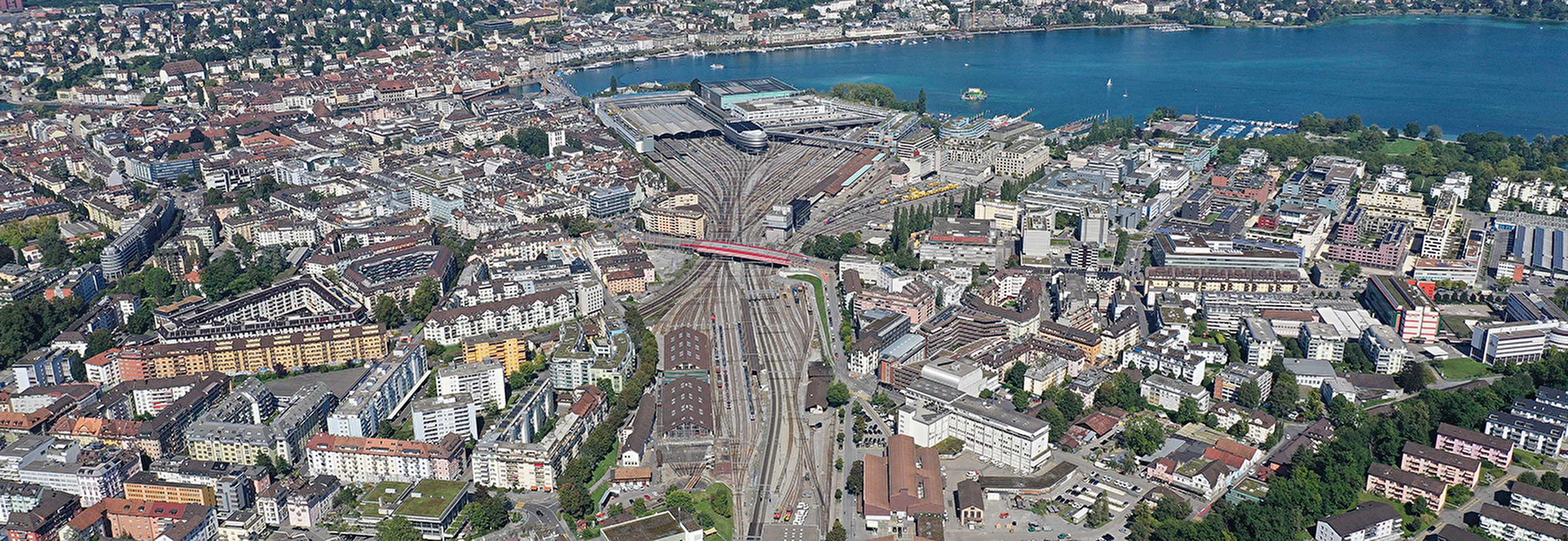 Luftbild Bahnhof Luzern