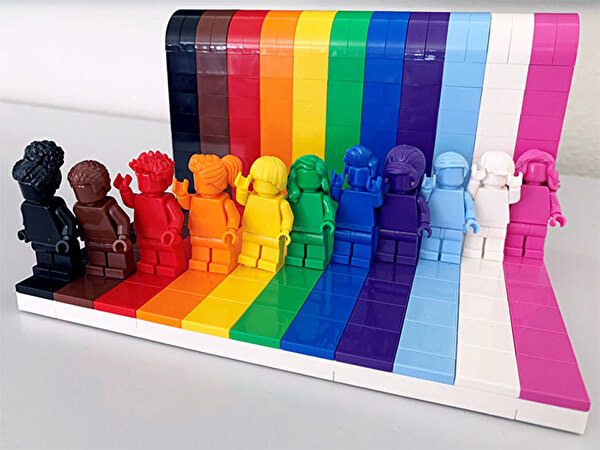 Bild Legofiguren Regenbogen