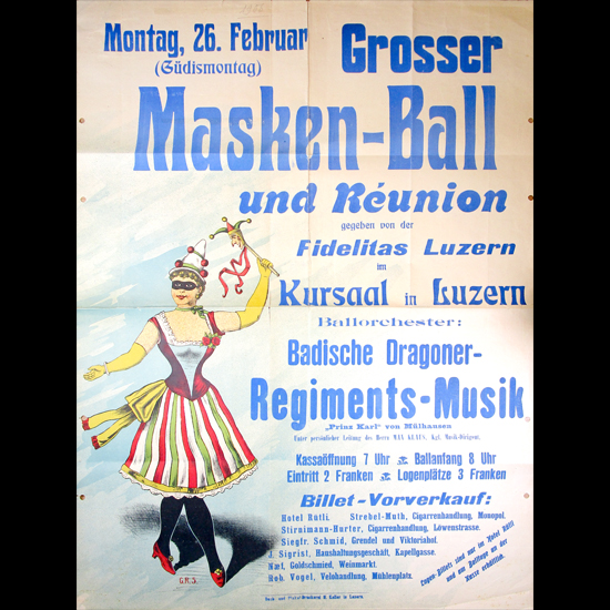 Der erste der beliebten Maskenbälle fand 1904 im Hotel Union statt.