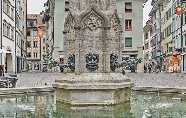 Weinmarktbrunnen Ausschnitt Brunnenstock
