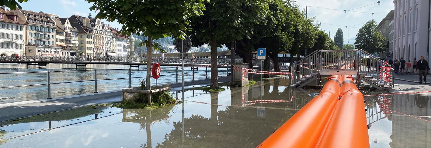 Hochwasser 2021 an der Bahnhofstrasse