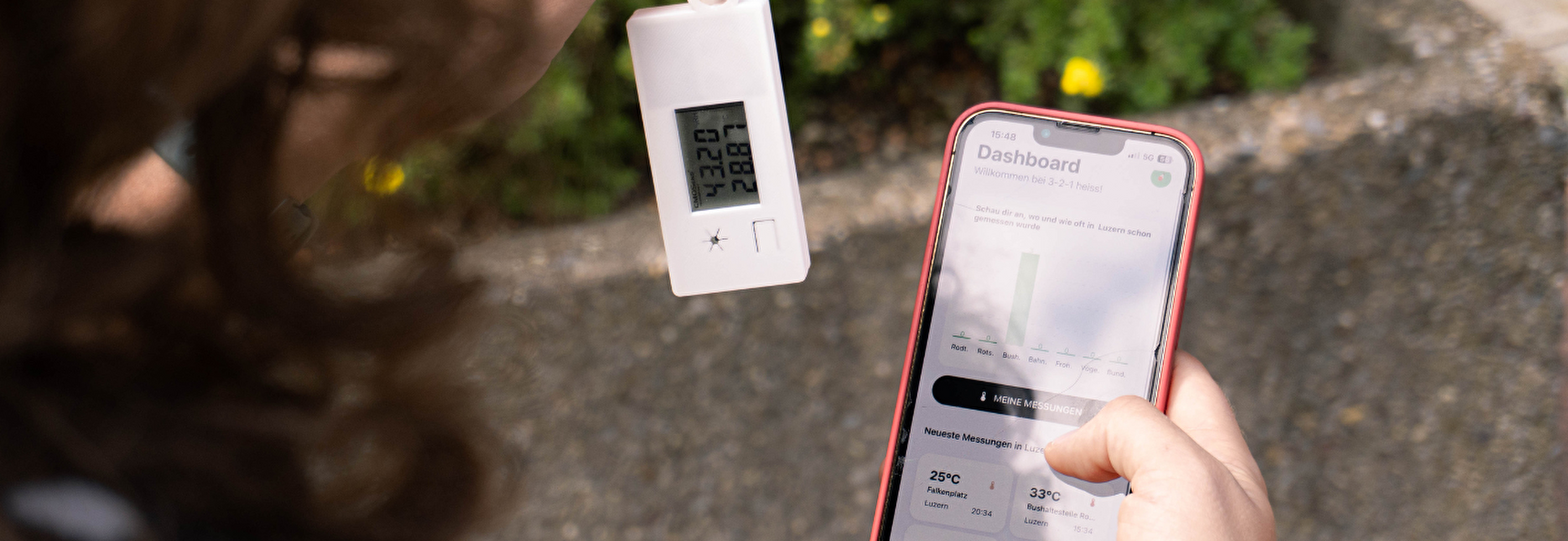 Foto Messung Temperatur und Erfassung mit App