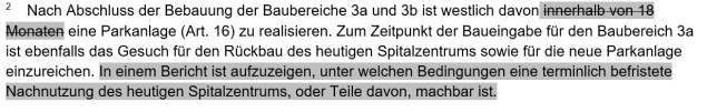 Bebauungsplan Kantonsspital