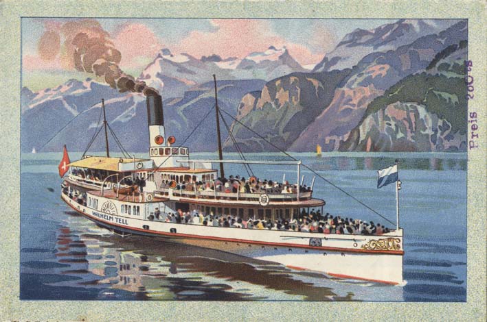Schiffsverzeichnis mit Panoramakarte, ca. 1930