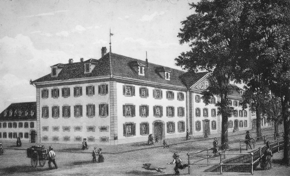 Im Südtrakt (Obergrundstrasse 1, heute Stadtverwaltung) wurde bereits in den 1860er-Jahren eine Abteilung für ansteckende Kranke eingerichtet.