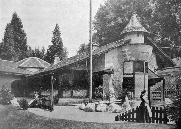 Das Restaurant mit Gartenlaube führten 1913 eine Frau Tschopp und «ihr Liseli».