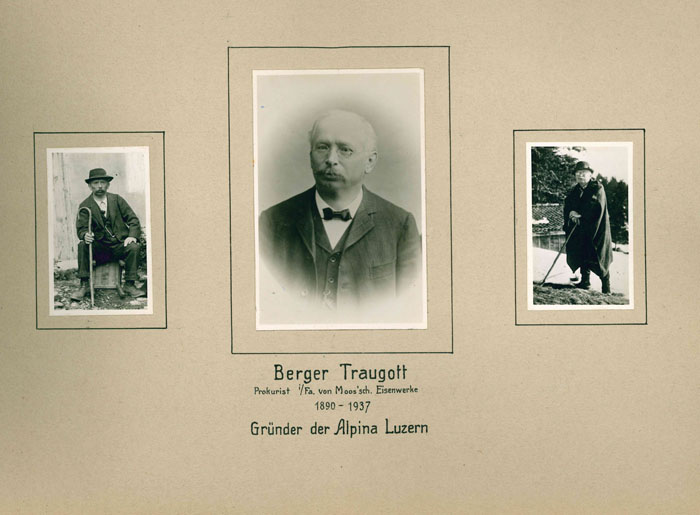 Mit elf Gleichgesinnten gründete Traugott Berger 1890 den Verein «Alpina Luzern» in der Wirtschaft «Zum St. Moritz» an der Pfistergasse.
