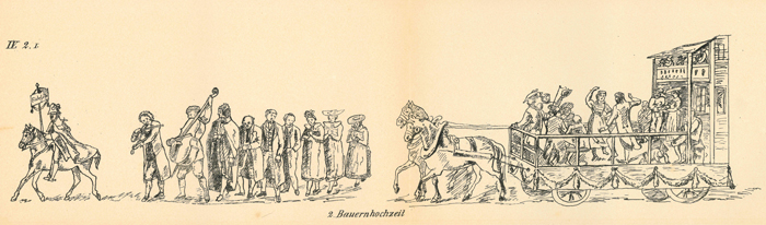 Die Fidelitas beteiligte sich mit ihrem Umzugswagen an der Inszenierung des Bauernlebens.