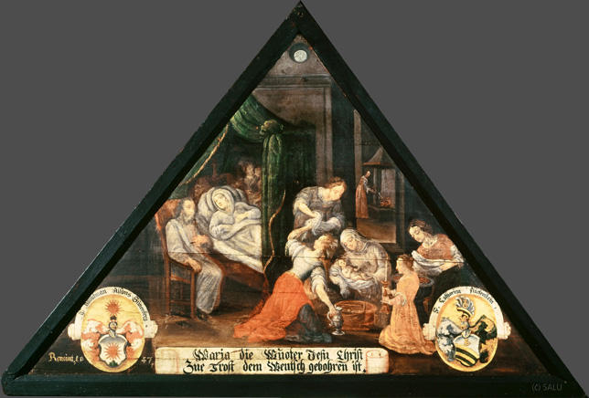 Maria die Muoter Jesu Christ
Zue Trost dem Mentsch gebohren ist.

Bildnummern: Kdm LU 117b, Inschriftenverzeichnis 89r, von Moos LXXXIX