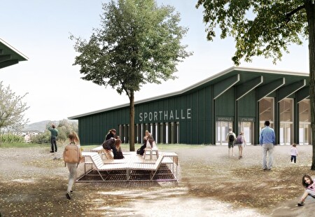 Visualisierung der neuen Schulanlage Littau Dorf