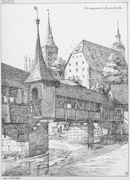 Lithographie nach einer 1884 gefertigten Zeichnung