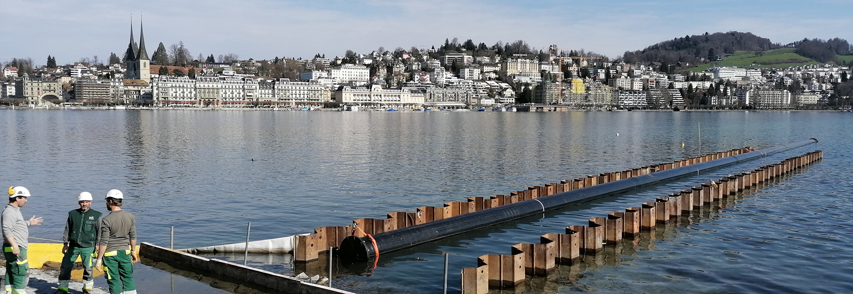 Leitung für die See-Energie-Zentrale Inseliquai