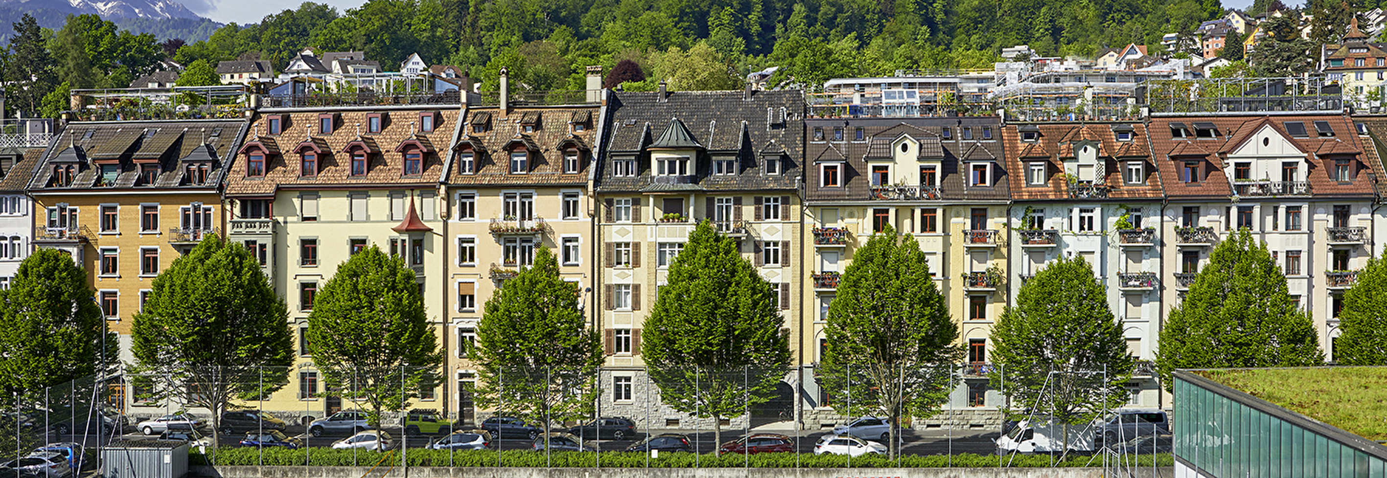 Foto einer Strassenzeile im Bruchquartier