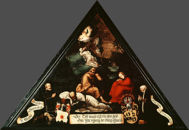 Der Tod macht Christo also heiss
Das Jhm vsgieng der bluotig schweiss.

Bildnummern: Kdm LU 104b, Inschriftenverzeichnis 13r, von Moos XIII