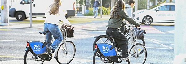 nextbike-Velos in der Stadt Luzern.